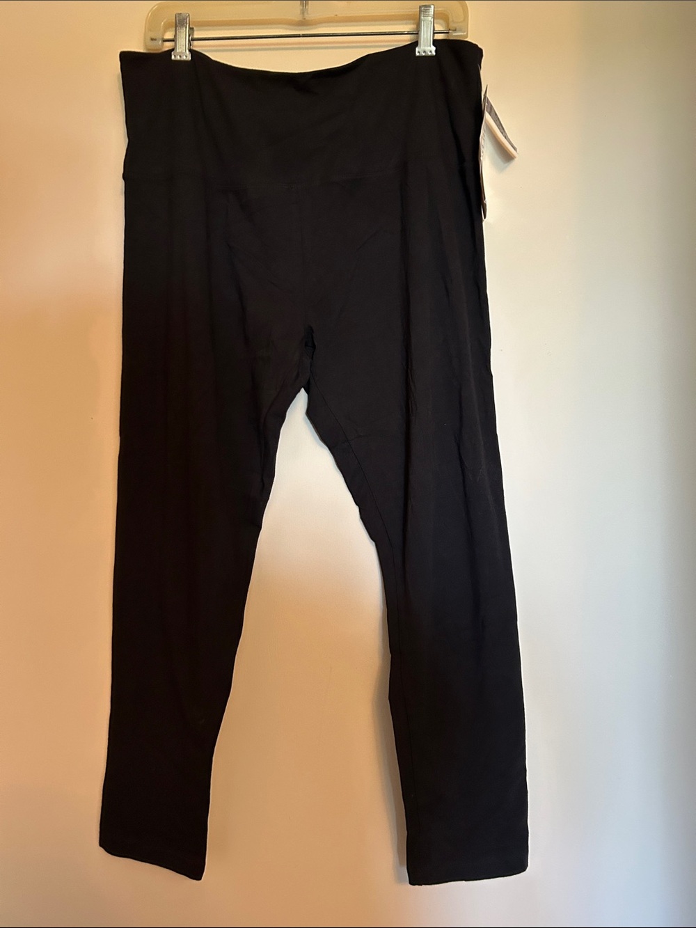 Dressbarn 94% cotton black stretch leggings new/tags size 2X